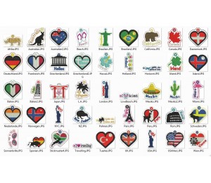 Stickserie - ITH Anhänger Reisen Länder Wahrzeichen